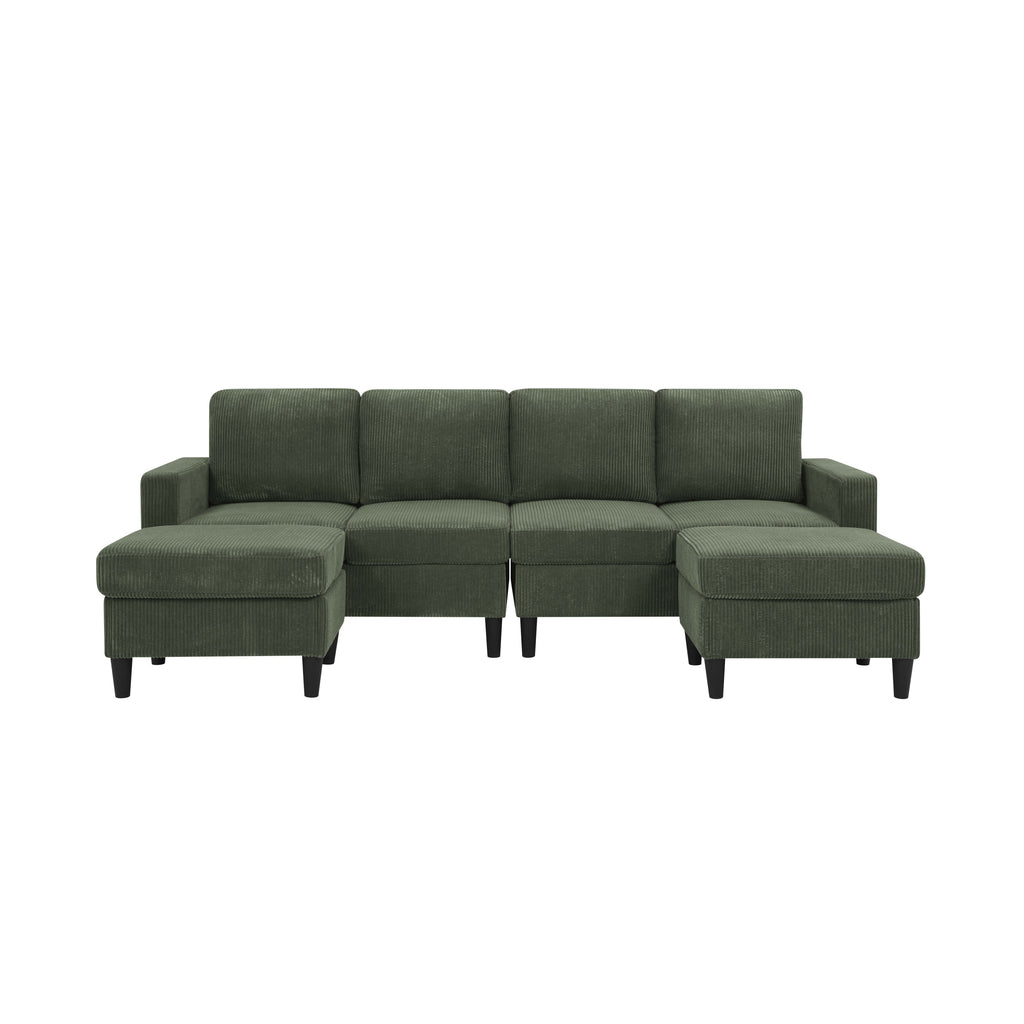 Cordory Upholstered Modular Sectional with 2 Ottomans - Grand Goldman Shop