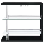 Gilbert Black High Gloss Bar Shelf - Grand Goldman Shop
