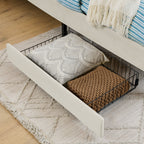Beige Velvet Upholstered Platform Bed Frame with 2 Storage Drawers and Adjustable Sofa Bed, Full Size - Grand Goldman Shop
