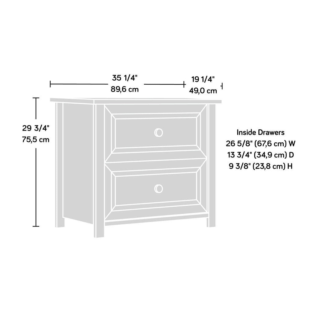 Lateral File with Farmhouse Style, Brown finish | Premium Home Decor - Grand Goldman