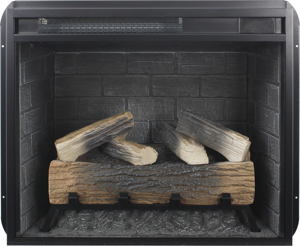 23 inch Infrared  heating electric fireplace insert, with log set & realistic flame, remote control with timer, overheating protection - Grand Goldman Shop