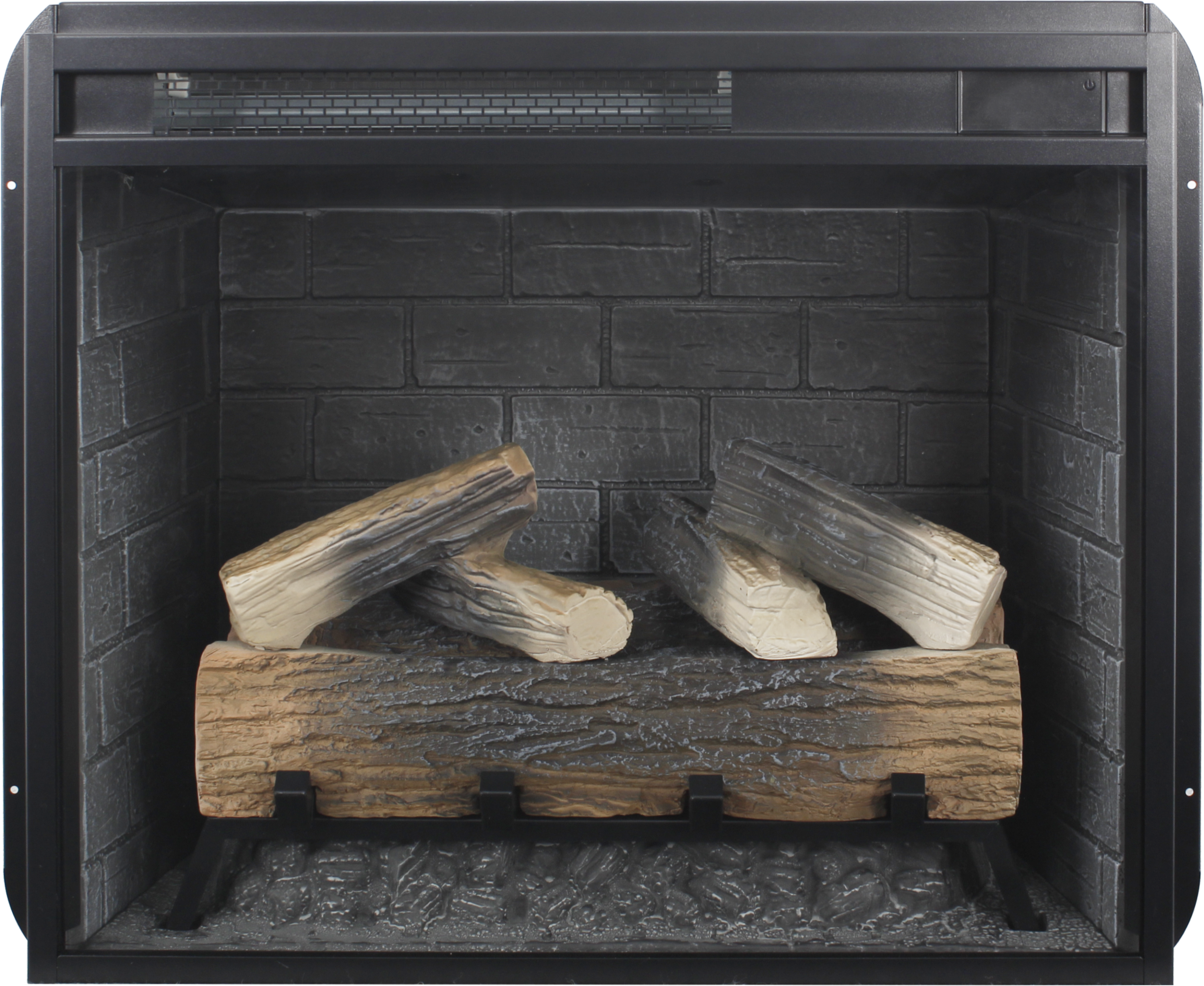 23 inch Infrared  heating electric fireplace insert, with log set & realistic flame, remote control with timer, overheating protection - Grand Goldman Shop