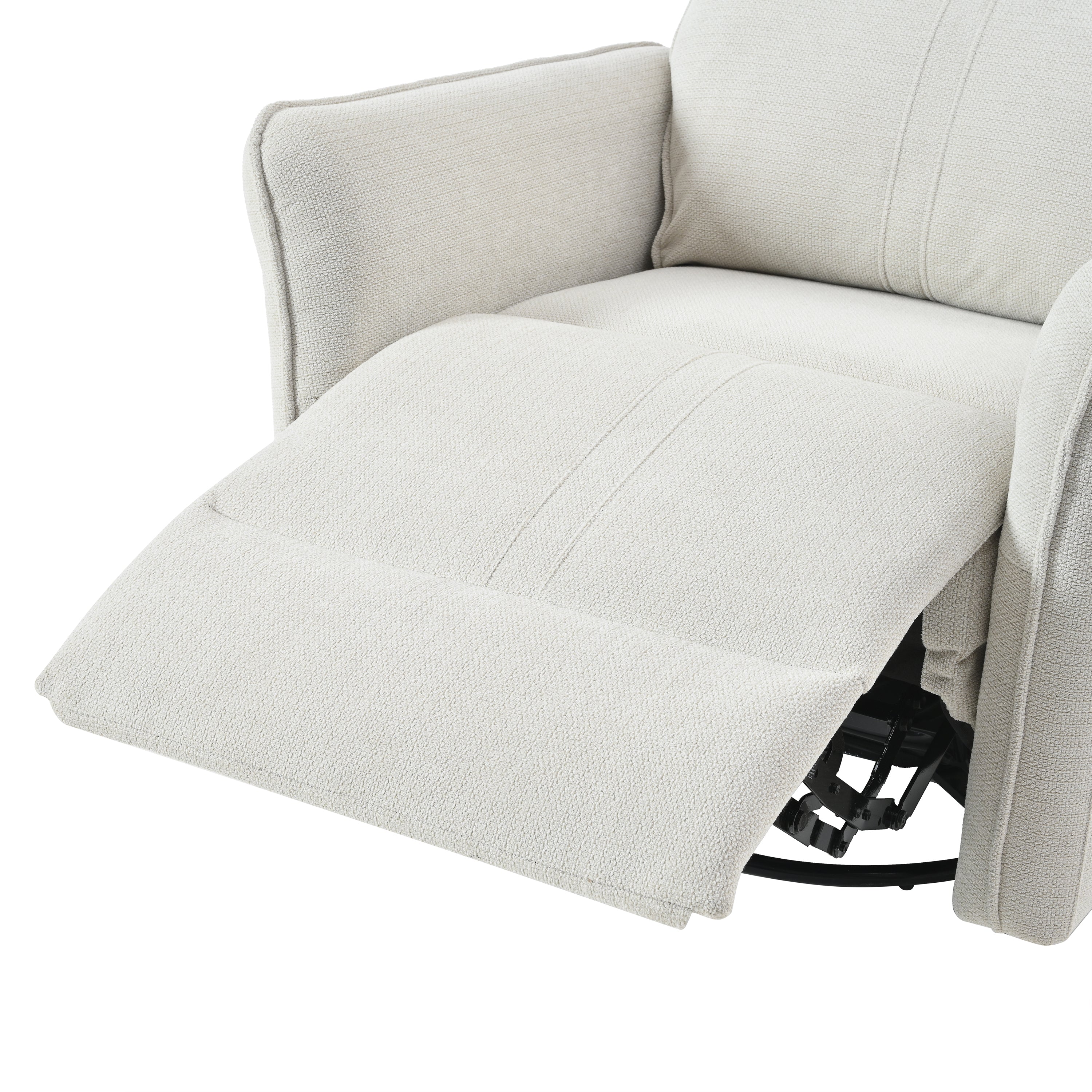 270° Power Swivel Rocker Recliner Chair for Adults, Swivel Rocking Recliner Chair,Electric Small Recliners for Small Spaces, Single Sofa Recliner for Living Room, Bedroom,RV (Fabric Gray+270°Swivel) - Grand Goldman Shop