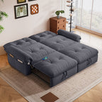 W3820S00027, a 77-inch convertible sofa bed, and a 2-in-1 piece suitable for both sitting and lying. Made of cloud-like fabric, it is applicable to living rooms, bedrooms and apart - Grand Goldman Shop