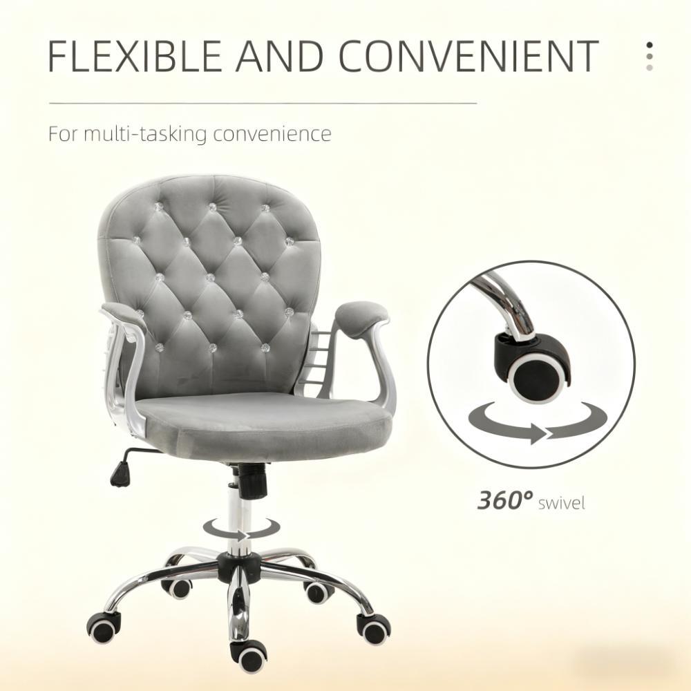 Luxury Tufted Office Chair for A Stylish Choice for Home & Office, Plush Comfort | Premium Home Decor - Grand Goldman