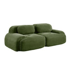 82'' loveseat sofa in luxuryCorduroy Fabric modular for free combo separation curved armrests ,anti-slip design high-resilience sponge fits living rooms bedrooms Audiovisual Room,Olive green - Grand Goldman Shop