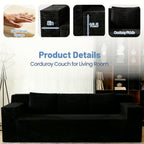71' 3Setaser Sofa,Corduroy Fabric,Deep Seat Couches,Comfy Loveseat Sofa,No Assembly,1pcs for Living room, Bedroom,Conference room ,Apartment - Grand Goldman Shop