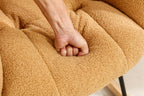050-Teddy Fabric Rocking Gilder Nursery Chair For Living Room Indoor,Khaki - Grand Goldman Shop