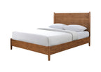 Walnut Color Panel Headboard 3pc Bedroom Set Eastern King Size Bed 2x Nightstands Wooden Mid-Century Modern Style - Grand Goldman Shop