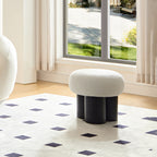W8017-1 White Lamb Wool Seat with Barrel PVC Pipe and Black Ash Willow - Grand Goldman Shop