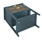 2-Drawer Side Table - Natural Rattan - End Table - Suitable for Bedroom, Living Room, or Study - Green MDF - Grand Goldman Shop