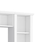 Minimalist Entertainment Wall Unit Set with Bridge for TVs Up to 75'', Ample Storage Space TV Stand with Adjustable Shelves, Modernist Large Media Console for Living Room, White - Grand Goldman Shop