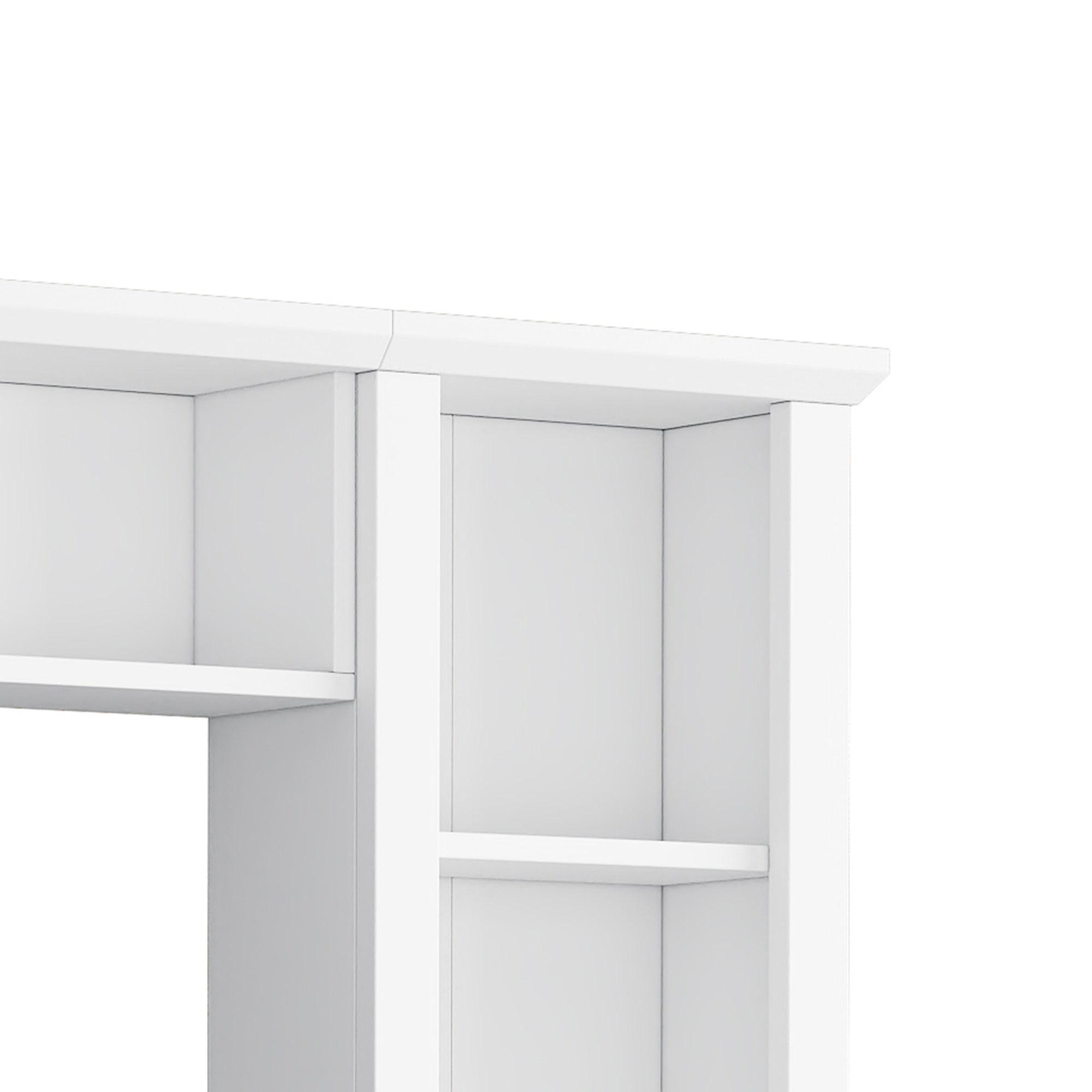 Minimalist Entertainment Wall Unit Set with Bridge for TVs Up to 75'', Ample Storage Space TV Stand with Adjustable Shelves, Modernist Large Media Console for Living Room, White - Grand Goldman Shop