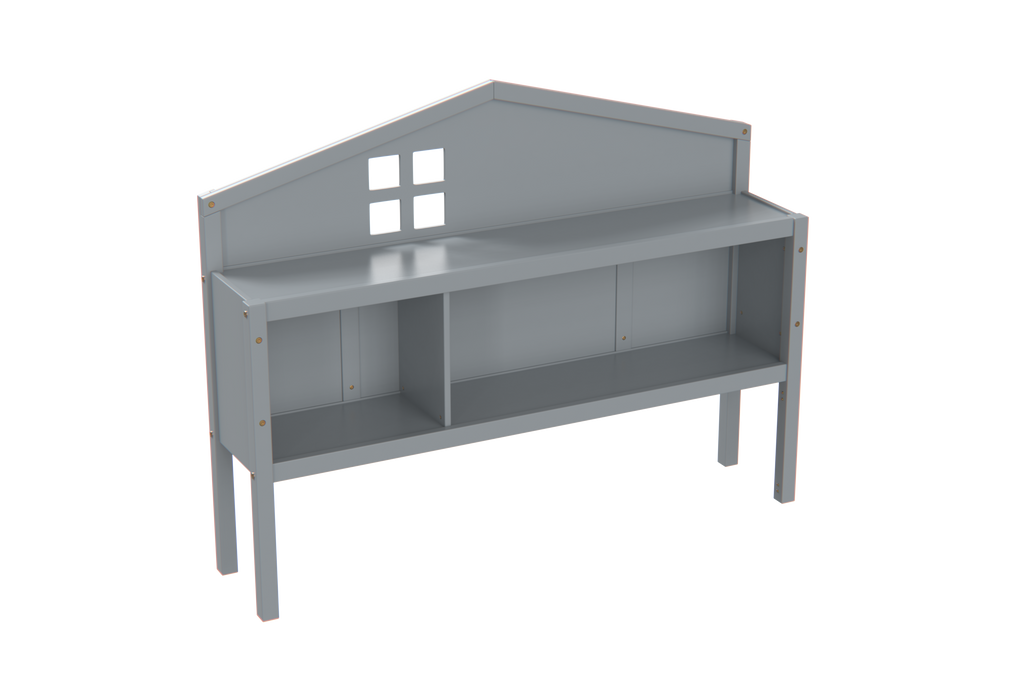 Headboard Storage Cabinet for Full-size Montessori Floor Bed , Grey,Freely collocation - Grand Goldman Shop