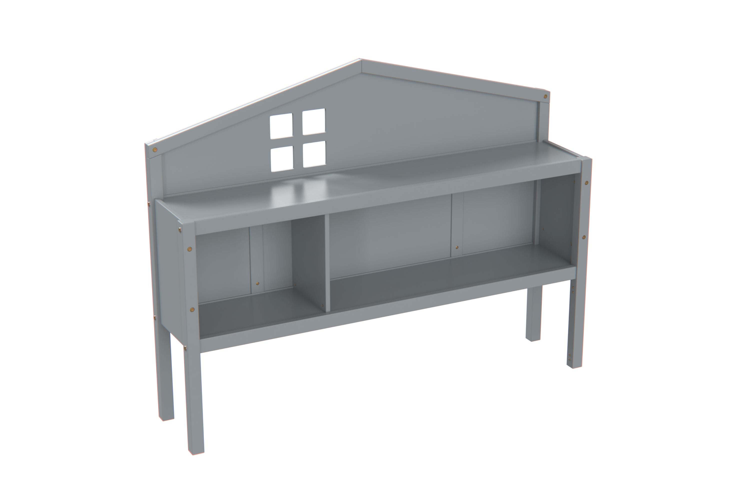 Headboard Storage Cabinet for Full-size Montessori Floor Bed , Grey,Freely collocation - Grand Goldman Shop