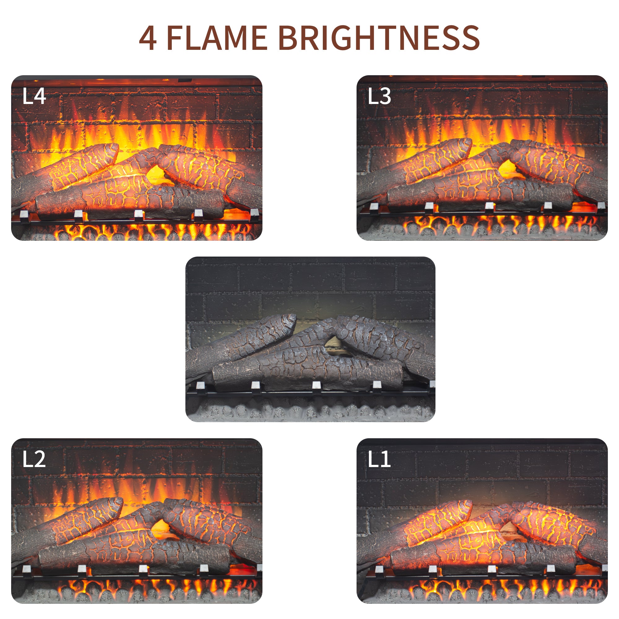 36 inch Infrared Electric Fireplace with Removable Trim kit Insert, Touch Panel Home Decor Heater - Grand Goldman Shop
