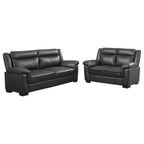 Borden Grey 2-Piece Faux Leather Living Room Set with Smooth Upholstery, Grey Color, Medium Size - Grand Goldman Shop
