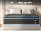 King Size Mattress,10 Inch Hybrid Mattress, Individually Pocketed Innerspring, Medium Firm - Grand Goldman Shop