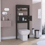 Madrid  Over The Toilet Cabinet, Double Door, Two Shelves -Black - Grand Goldman