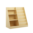 Kids Bookshelf and Toy Storage Organizer, Multifunctional 4 Tier Wooden Kids Book Shelf with  Bookcase Display Stand in Kids 
