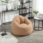 Bedding Bean Bag Sofa Chair with High-Pressure Foam and Footrest, Tan Microfiber - Grand Goldman Shop