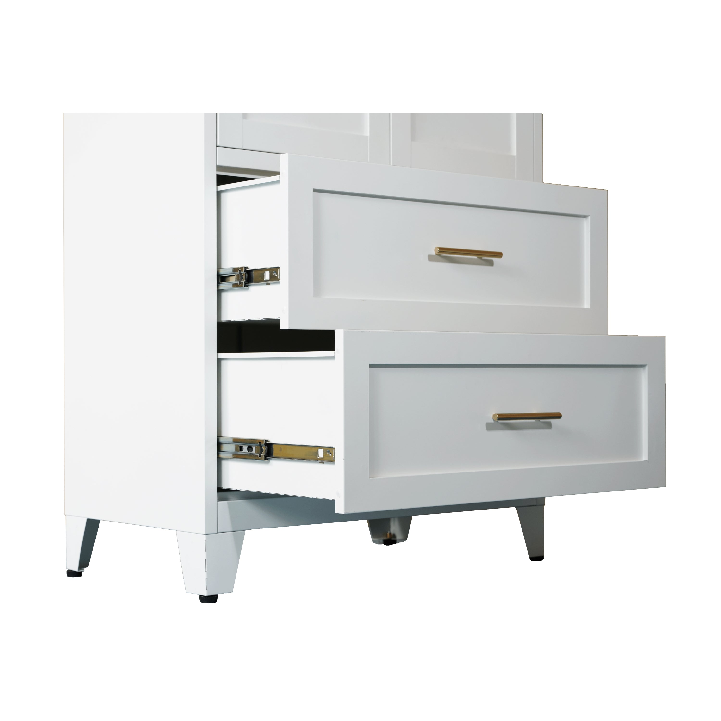 71' Tall Metal Wardrobe Cabinet with 2 Drawers and Hanging Rod, 2 Doors Wardrobe Closet with Shelf for Bedroom, Office, Laundry Room,Entryway ,Foyer,Guesthouse (White) - Grand Goldman Shop