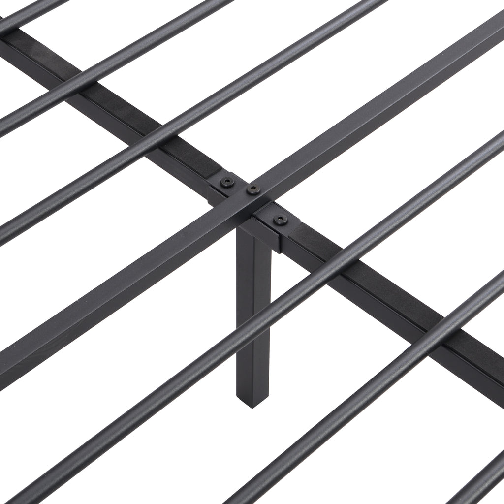 Full Bed Frame with  Storage Headboard, Charging Station and LED Lights, Upholstered Platform Bed with Heavy Metal Slats, No Box Spring Needed, Noise Free, Easy Assembly, Dark Gray - Grand Goldman Shop