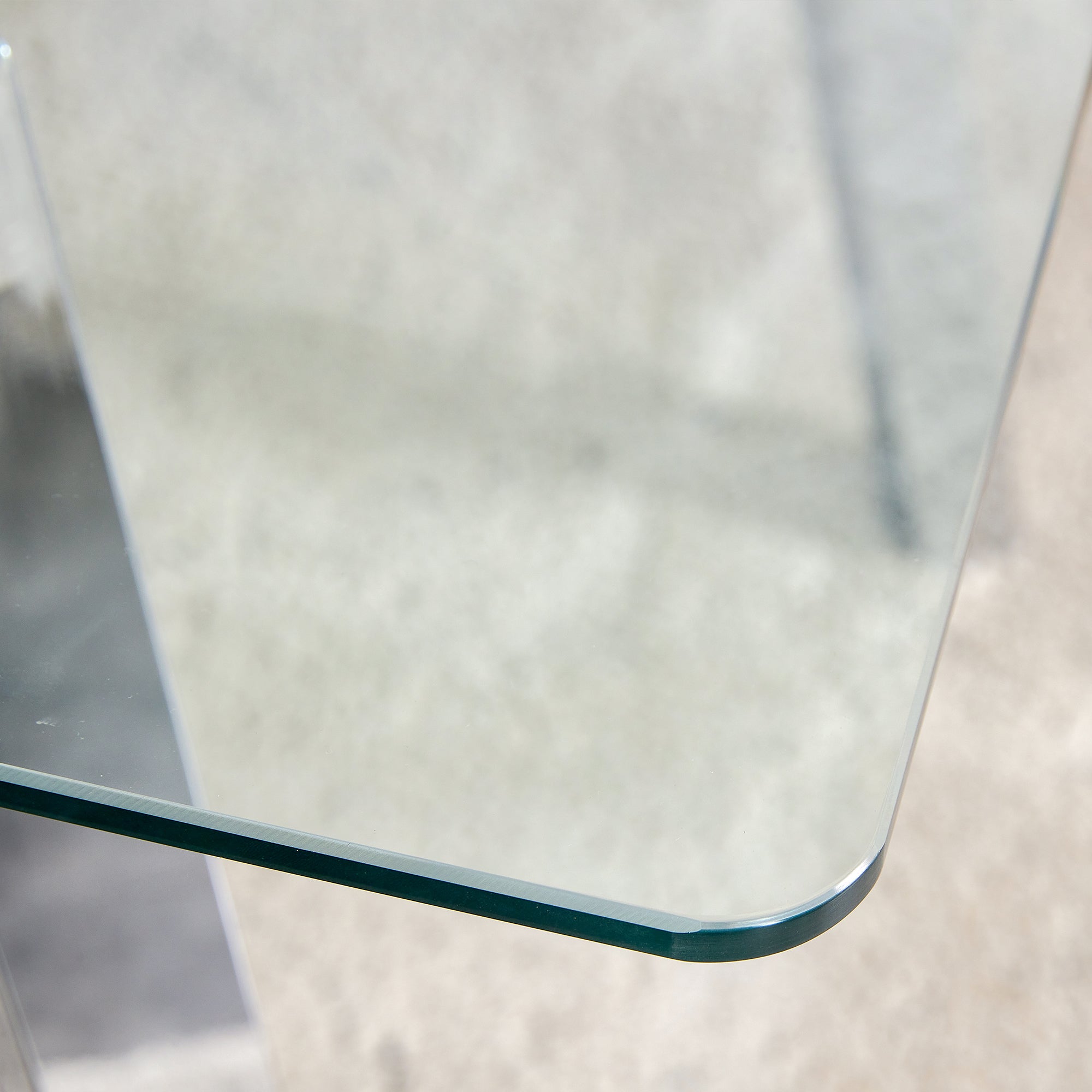 A modern minimalist rectangular glass dining table with tempered glass tabletop and silver metal legs, suitable for kitchens, restaurants, and living rooms,63'*35.4'*30' - Grand Goldman Shop