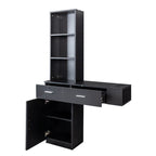 Black modern simple hair desk, multi-layer storage, large storage space - Grand Goldman Shop