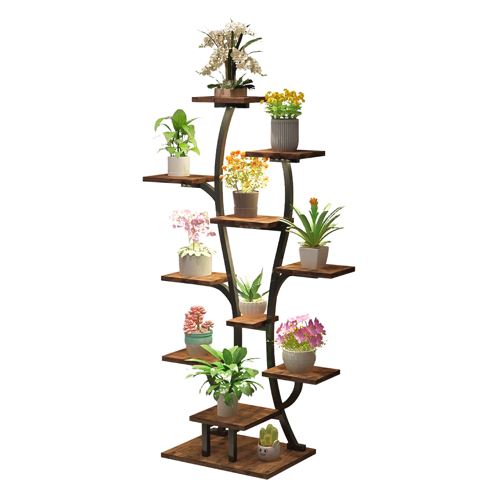(Vase Shape) Plant Stand Indoor with Grow Lights, Indoor Plant Shelf, Metal Plant Flower Holder Stand, Vase Shape Plant Rack for Home, Patio, Plant Stand, Plant Stand Indoor - Grand Goldman Shop
