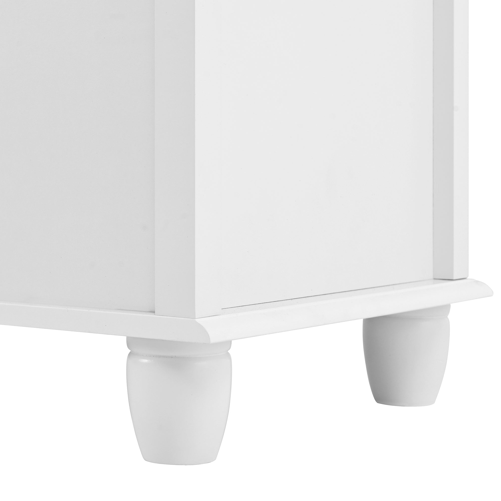 White Dresser with 5 Drawers, Tall Chest of Drawers, 5 Drawer Dresser with Deep Space, Wood Storage Cabinet for Living Room, Hallway, Office, White - Grand Goldman Shop
