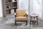 Mid Century Modern Accent Chair ,rocking chair with Wood Frame, Upholstered Living Room Chairs , Reading Armchair for Bedroom Sunroom - Grand Goldman Shop