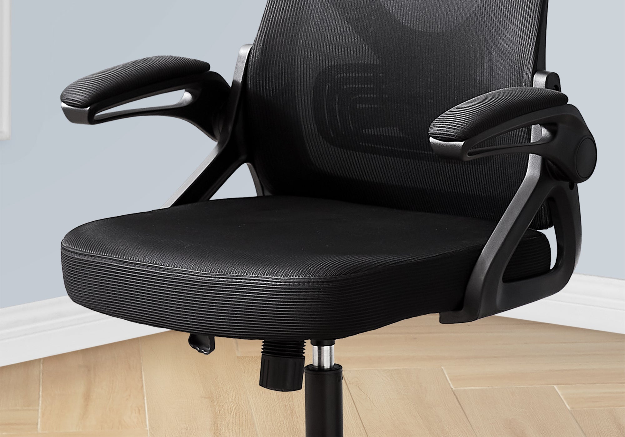 Office Chair, Adjustable Height, Ergonomic, Swivel, Work, Black Metal, Black Mesh, Contemporary, Modern | Premium Home Decor 