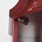 Glass Cabinet Lighted Corner Cabinet Corner Display Curio Cabinet, Glass Display With Light(Included)Bar Cabinet,Wine Cabinet with Adjustable Glass Shelves Carved Decoration Cherry Light(Included) - Grand Goldman Shop