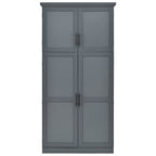 [Assembly Video Provided] TOPMAX 35.5x17.6x70.9inch Freestanding Kitchen Pantry Cabinet, Tall Storage Cabinet with 4 Doors, 2 Door Shelves, 8 Pull-out Trays and Adjustable Shelf for Dining Room, Gray - Grand Goldman Shop