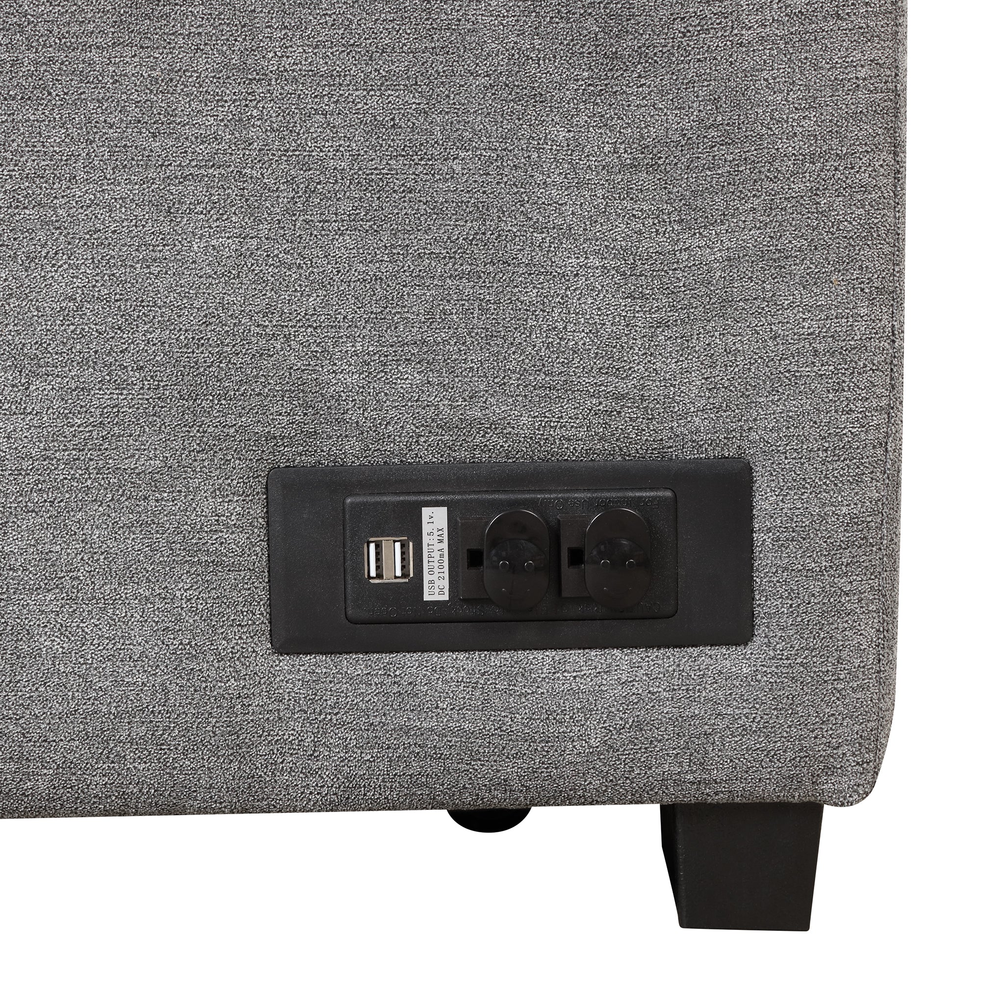 Modern Sleeper Sofa Bed with Storage Ottoman, Gray Linen, 84.75' L Shape Couch for Living Room or Apartment - Grand Goldman Shop