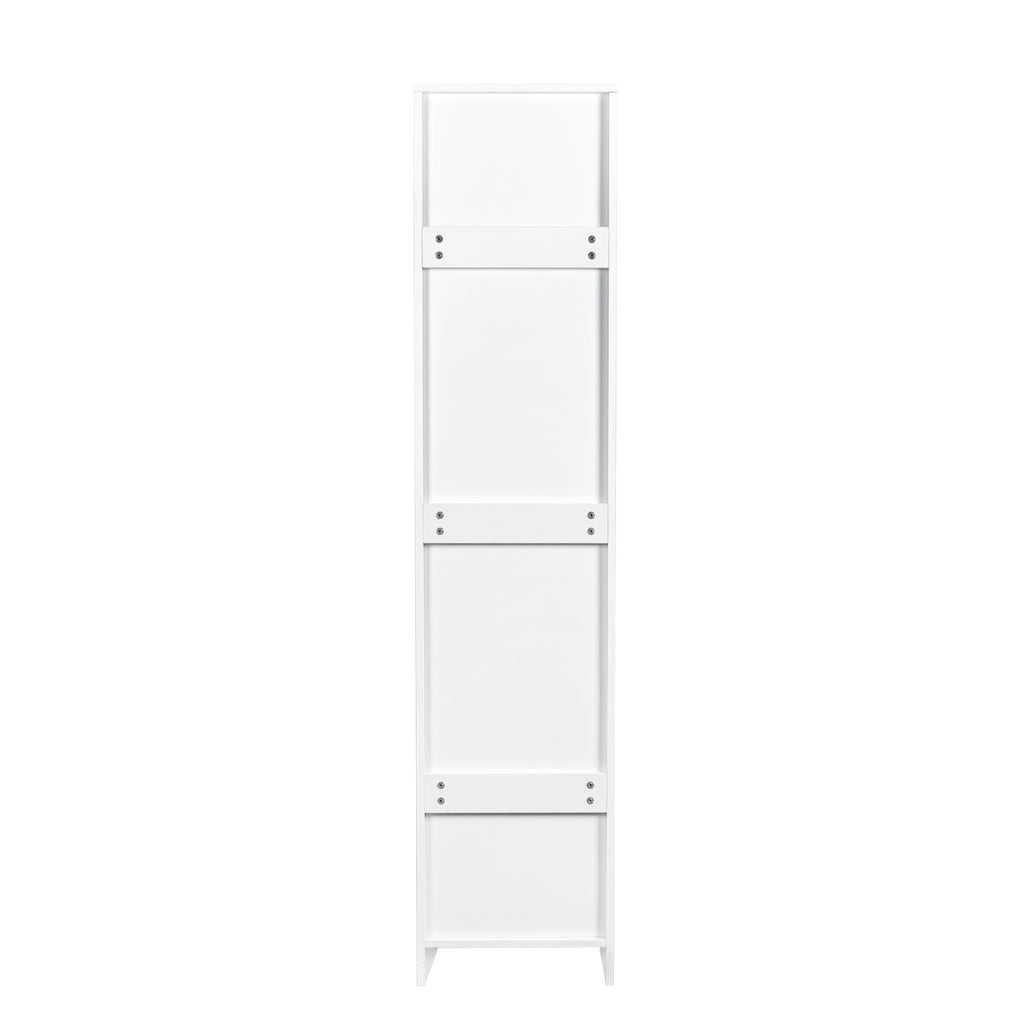 Stackable Wall Mounted Storage Cabinet, 15.75' D x 15.75' W x 70.87' H, White - Grand Goldman Shop