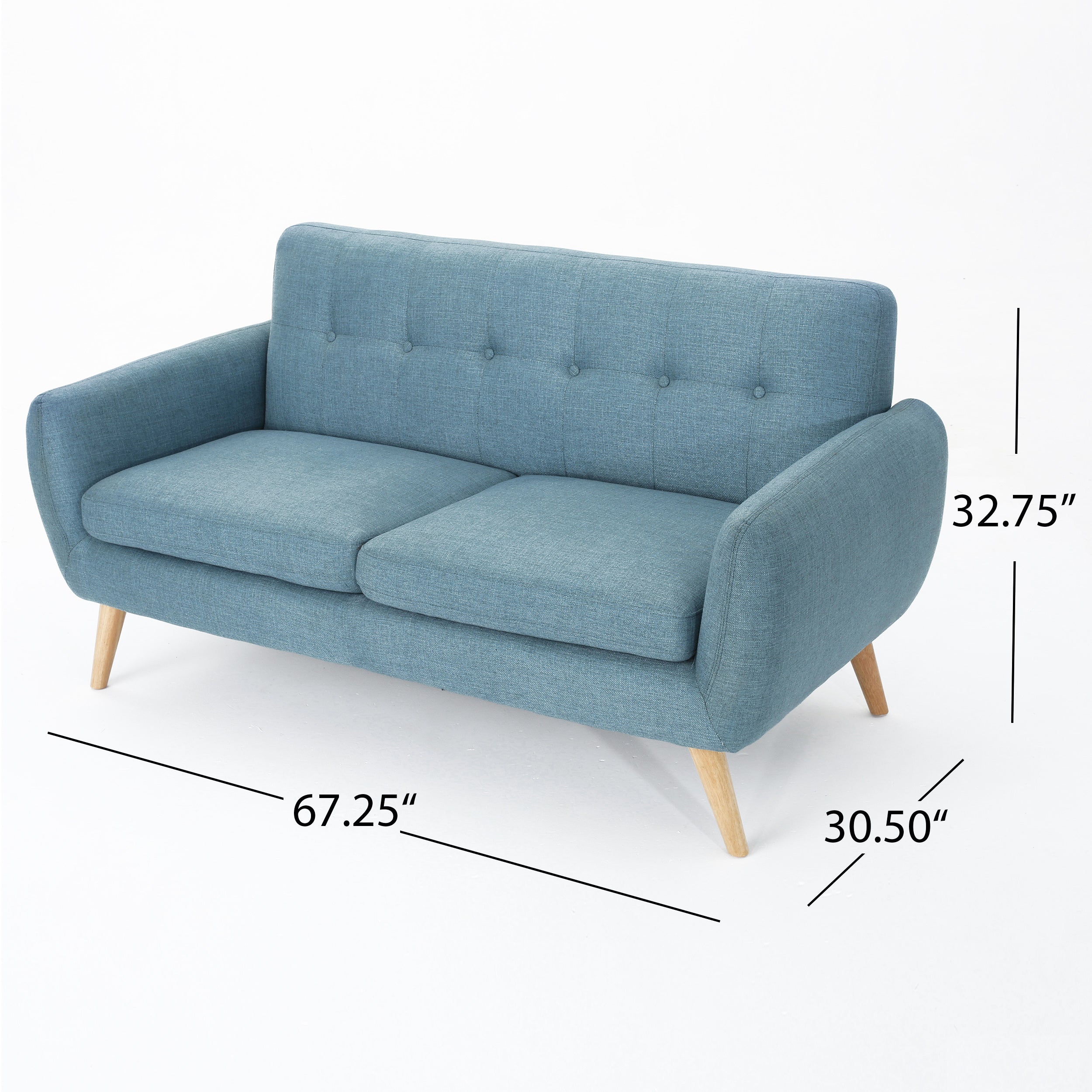 67.25' Button Tufted Loveseat - Grand Goldman Shop