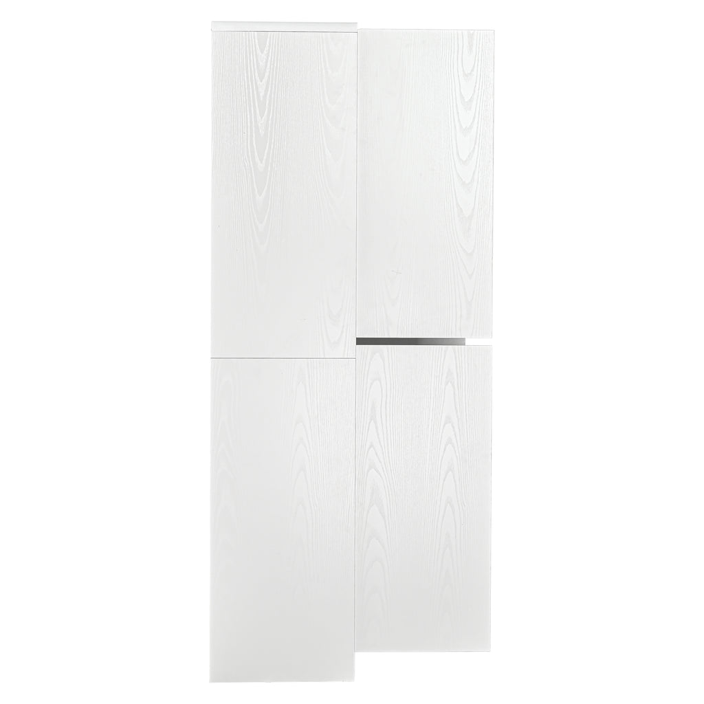 K&K 72' Tall Farmhouse Kitchen Pantry Cabinet with 8 Door Shelves, Curved Design Storage Cabinet with 3 Adjustable Shelves, Hidden Drawer, Versatile Cupboard for Kitchen, Dining & Bathroom, White - Grand Goldman Shop