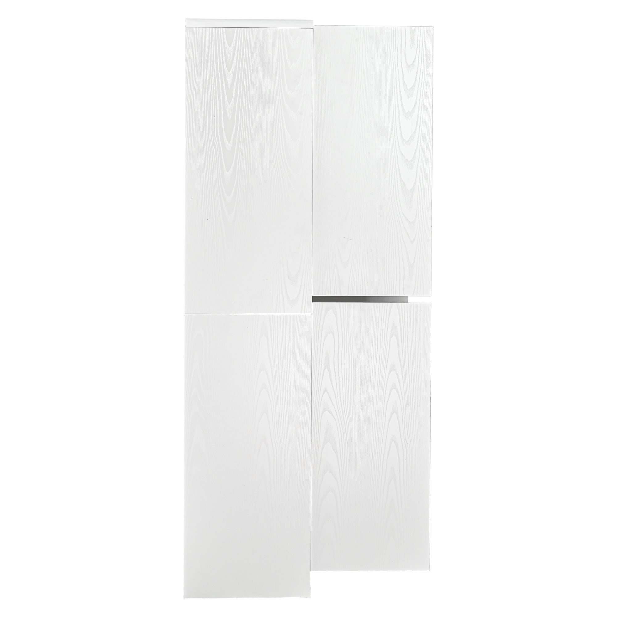 K&K 72' Tall Farmhouse Kitchen Pantry Cabinet with 8 Door Shelves, Curved Design Storage Cabinet with 3 Adjustable Shelves, Hidden Drawer, Versatile Cupboard for Kitchen, Dining & Bathroom, White - Grand Goldman Shop