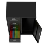 Metal Storage Vertical Filing Cabinet with Lock, Steel File Locker with 4 Drawers and 1 door for School, Living Room, Bedroom