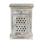 WOODEN NIGHTSTAND WITH 1 DRAWER 1 DOOR - Grand Goldman Shop