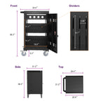 Mobile Charging Cart for Tablets Laptops 35-Device Capacity Matt Black Metal | Premium Home Decor - Grand Goldman