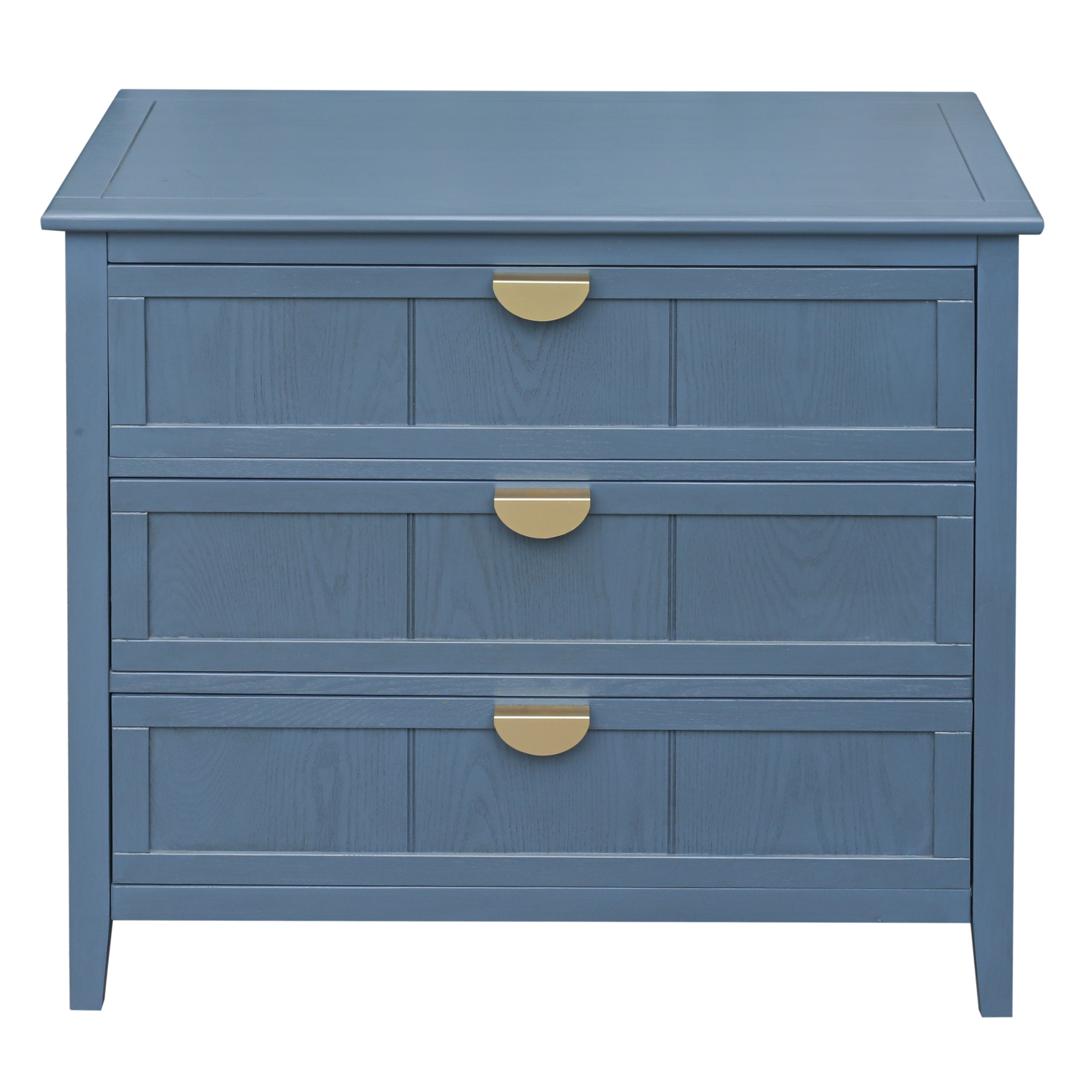 3-Drawer Cabinet for Bedroom, Living Room, or Study – Blue MDF American Furniture - Grand Goldman Shop