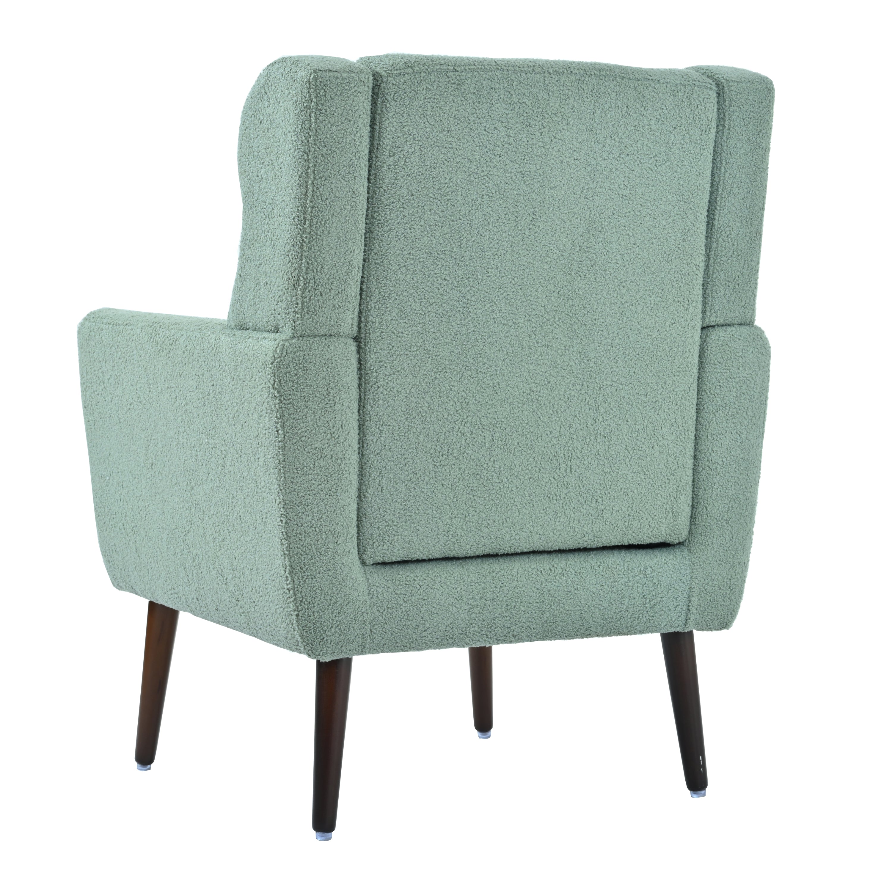 Modern Accent Chair,Teddy Fabric Living Room Chairs Comfy Reading Chair,Mid Century Accent Chair, Lounge Arm Chairs Armchair for Living Room Bedroom (Light Green) - Grand Goldman Shop