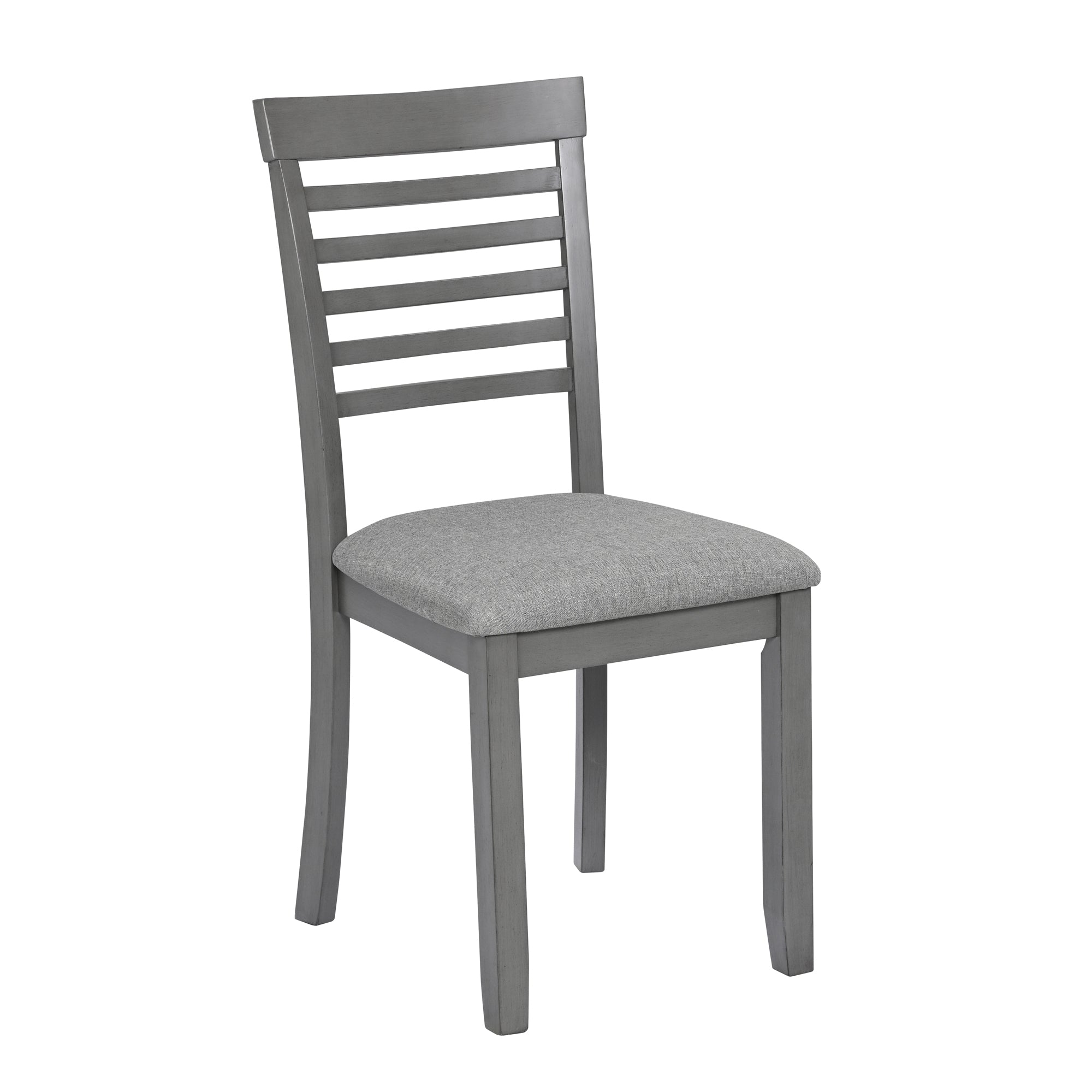 5PCs Modern Dining Set, Rectangular Wooden Dining Table with 4 Upholstered Chairs for Kitchen, Dining Room, Gray - Grand Goldman Shop