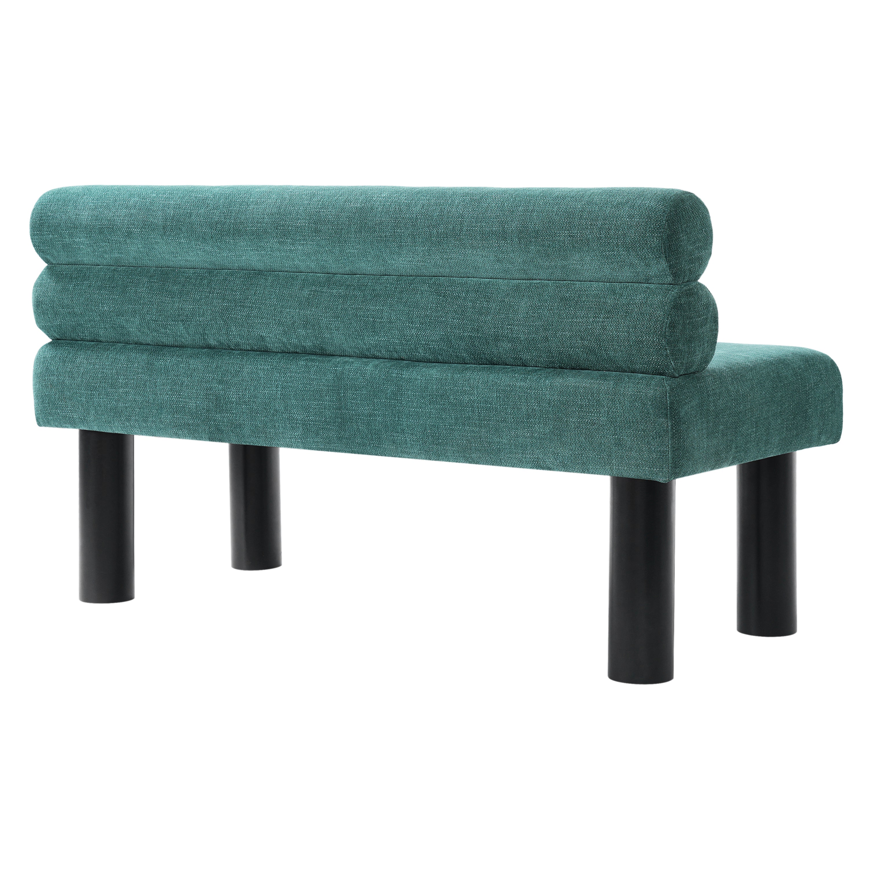 Upholstered Dining Bench, End of Bed, Entryway Bench, Ottoman for Dining Room, Bedroom, Living Room, Rubber Wood Leg 300 LBS Support, Green - Grand Goldman Shop