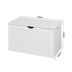 White Lift Top Entryway Storage Cabinet with 2 Safety Hinge, Wooden Toy Box - Grand Goldman Shop