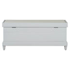 TREXM Classic Shoe Bench with Cushion and Three Drawers, Fluted Entryway Bench with Storage for Living Room, Entryway, and Hallways (Light Gray, OLD SKU: N715P207812E ) - Grand Goldman Shop