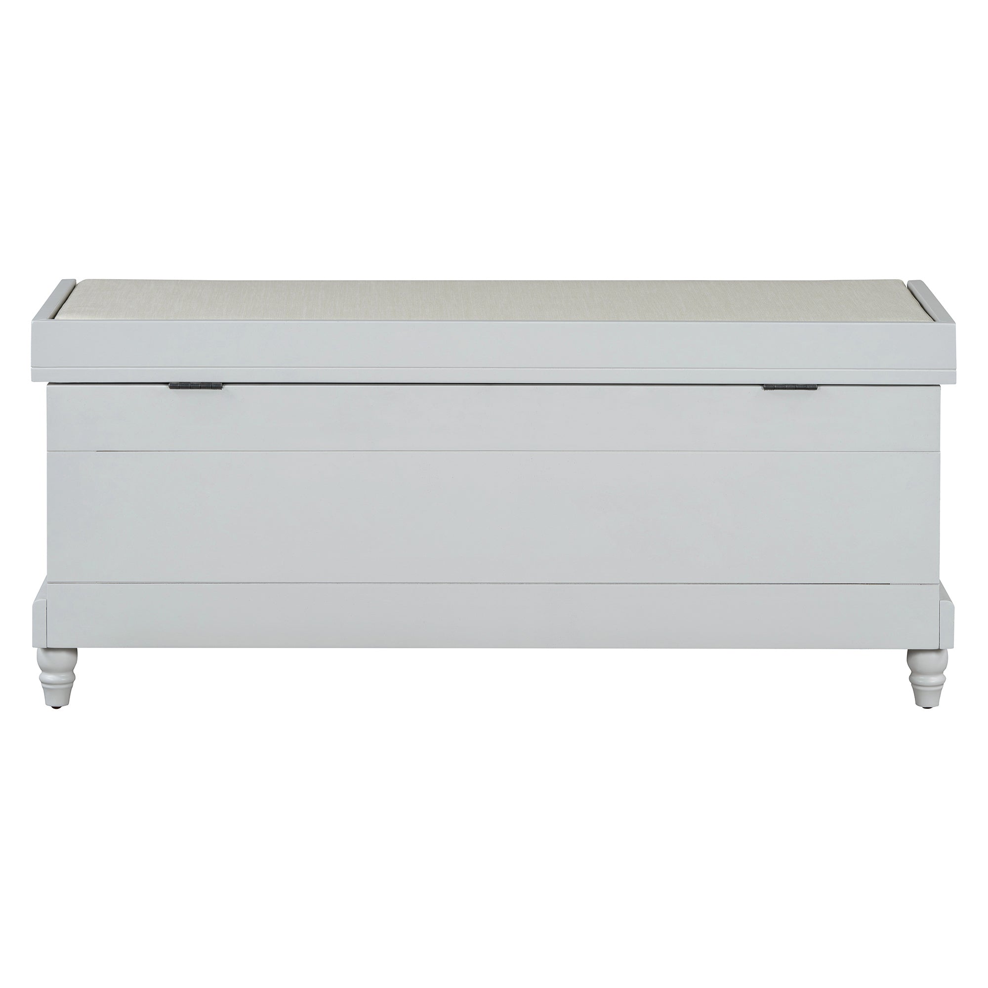 TREXM Classic Shoe Bench with Cushion and Three Drawers, Fluted Entryway Bench with Storage for Living Room, Entryway, and Hallways (Light Gray, OLD SKU: N715P207812E ) - Grand Goldman Shop